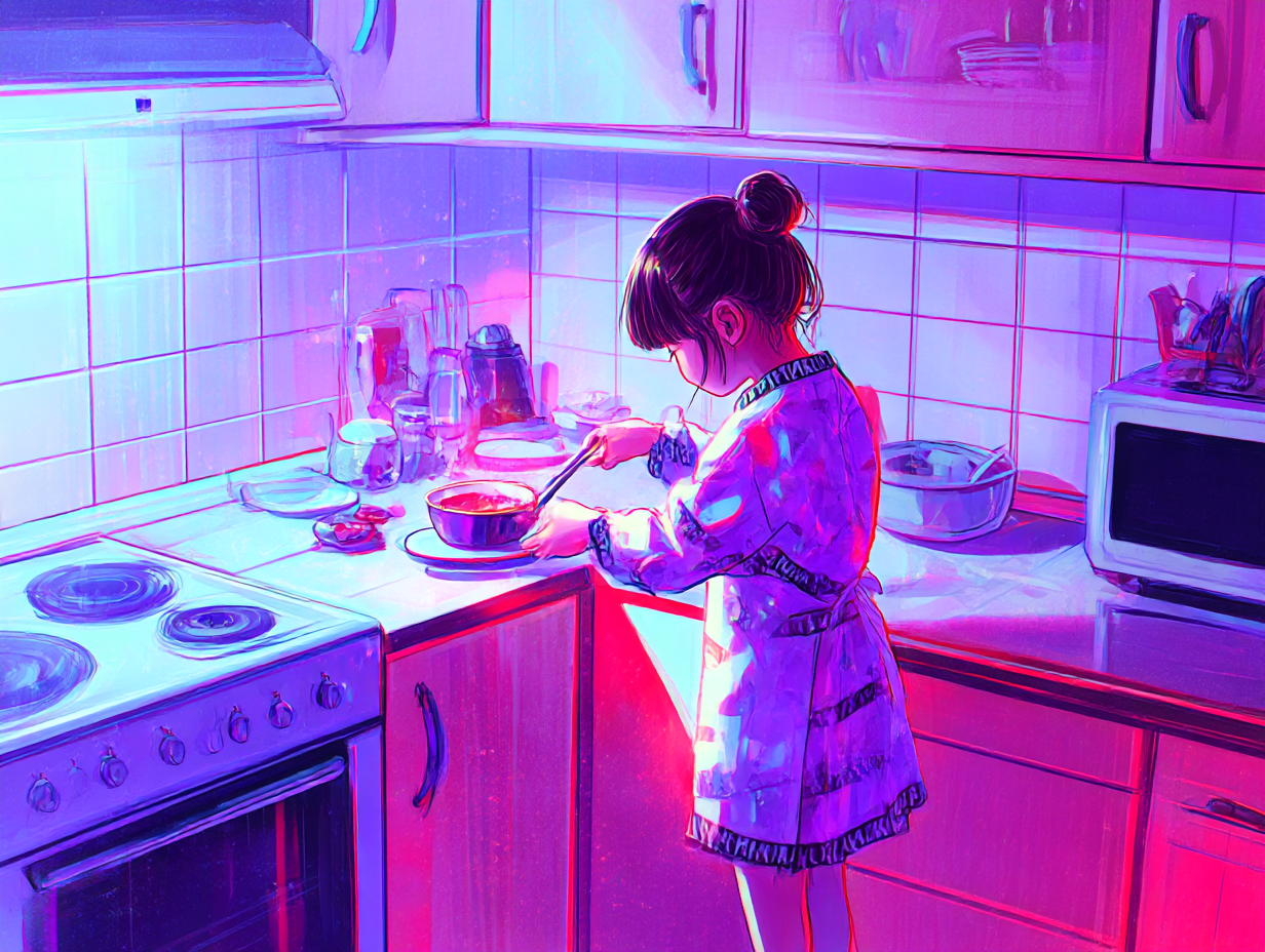 aaron5000_child_cooking_in_the_kitchen._Purple_and_red_color__57b04d85-ede8-404b-bd41-dc41666654d8_2